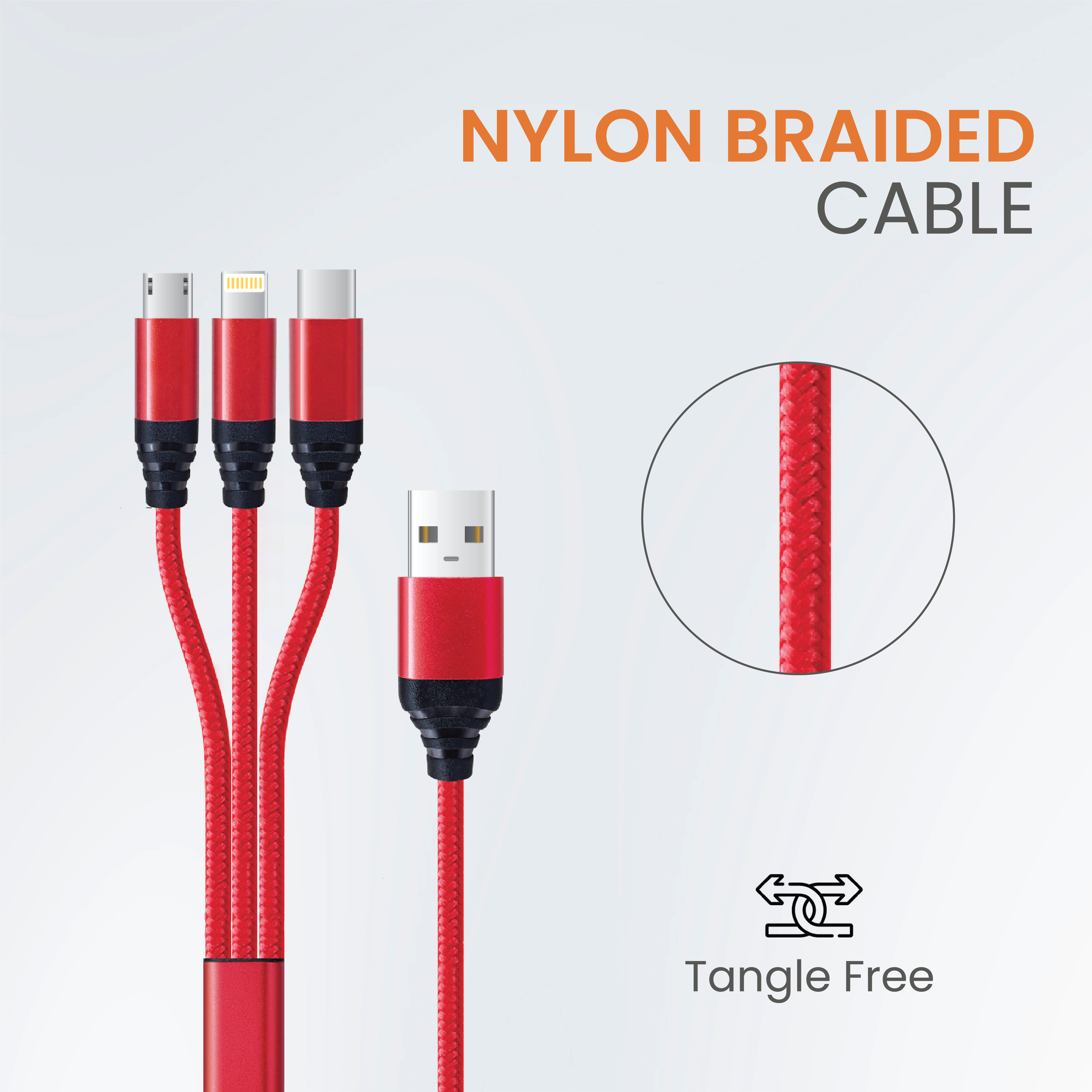 JC SSPEEDY GO 3-in-1 Braided Cable (65W)