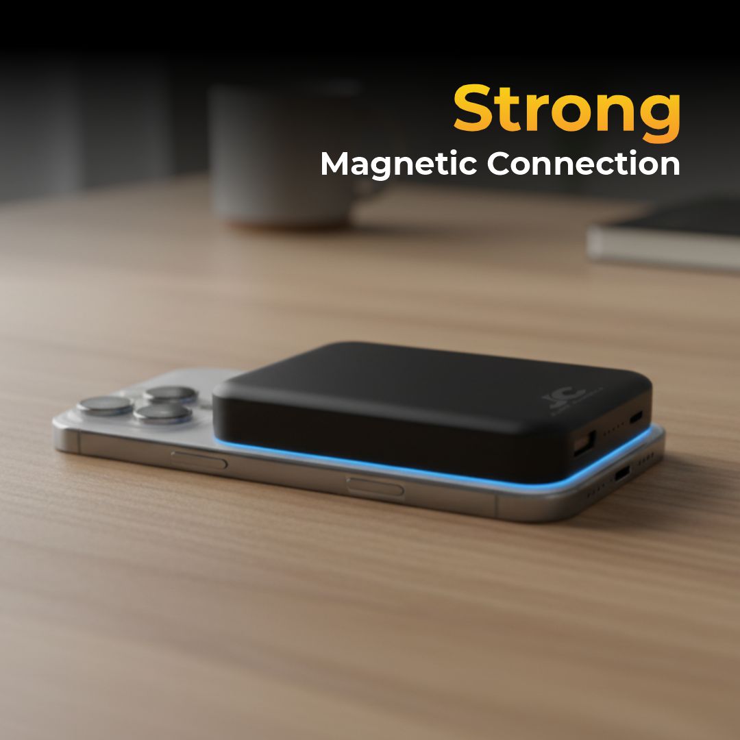 JUST CORSECA JST522 SKYVOLT 10,000 mAh Metal Wireless Power Bank | 22.5W Wired & 15W Wireless Charging | MagSafe Compatible | Smart Multi-Layer Protection | Portable & Stylish