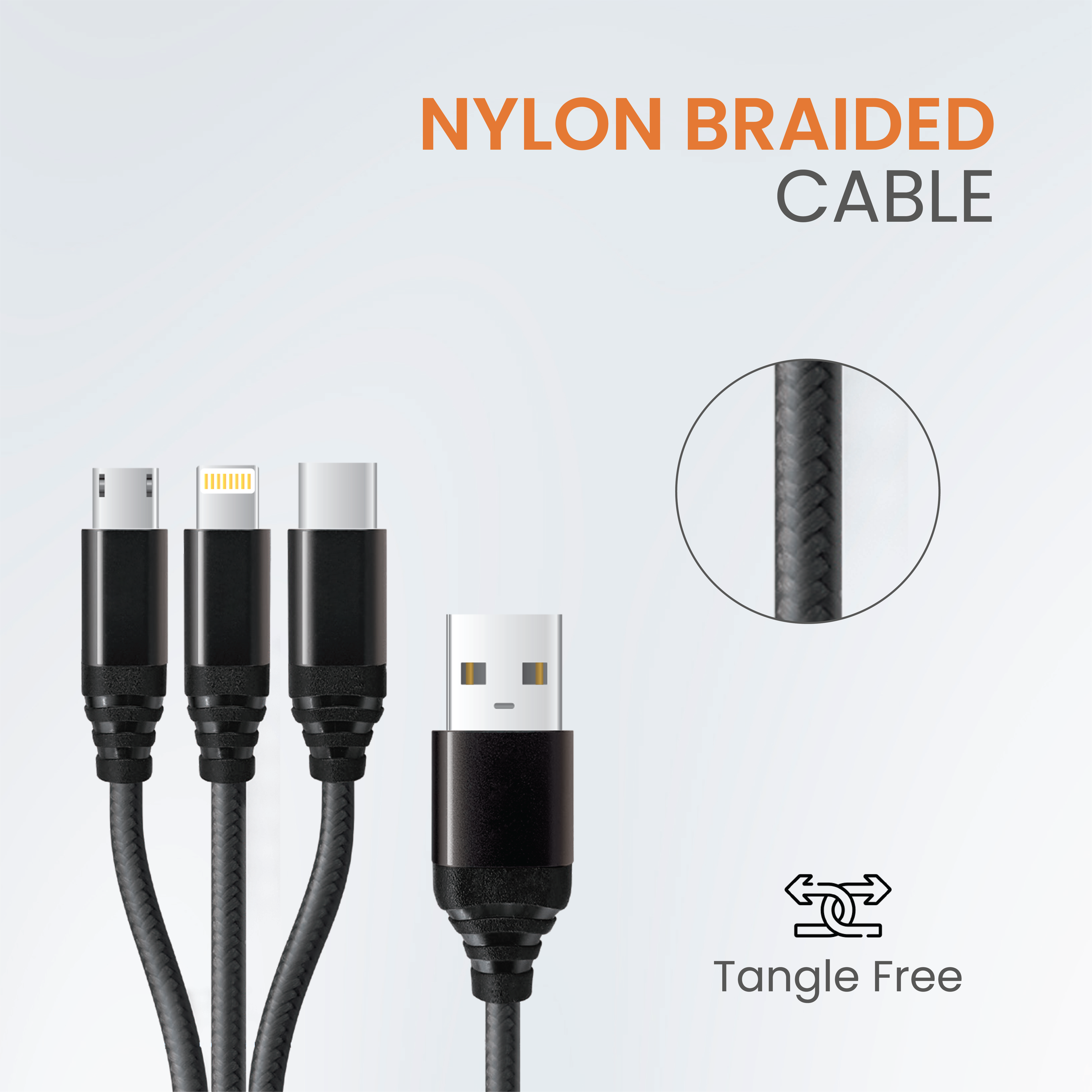 JC SSPEEDY GO 3-in-1 Braided Cable (65W)