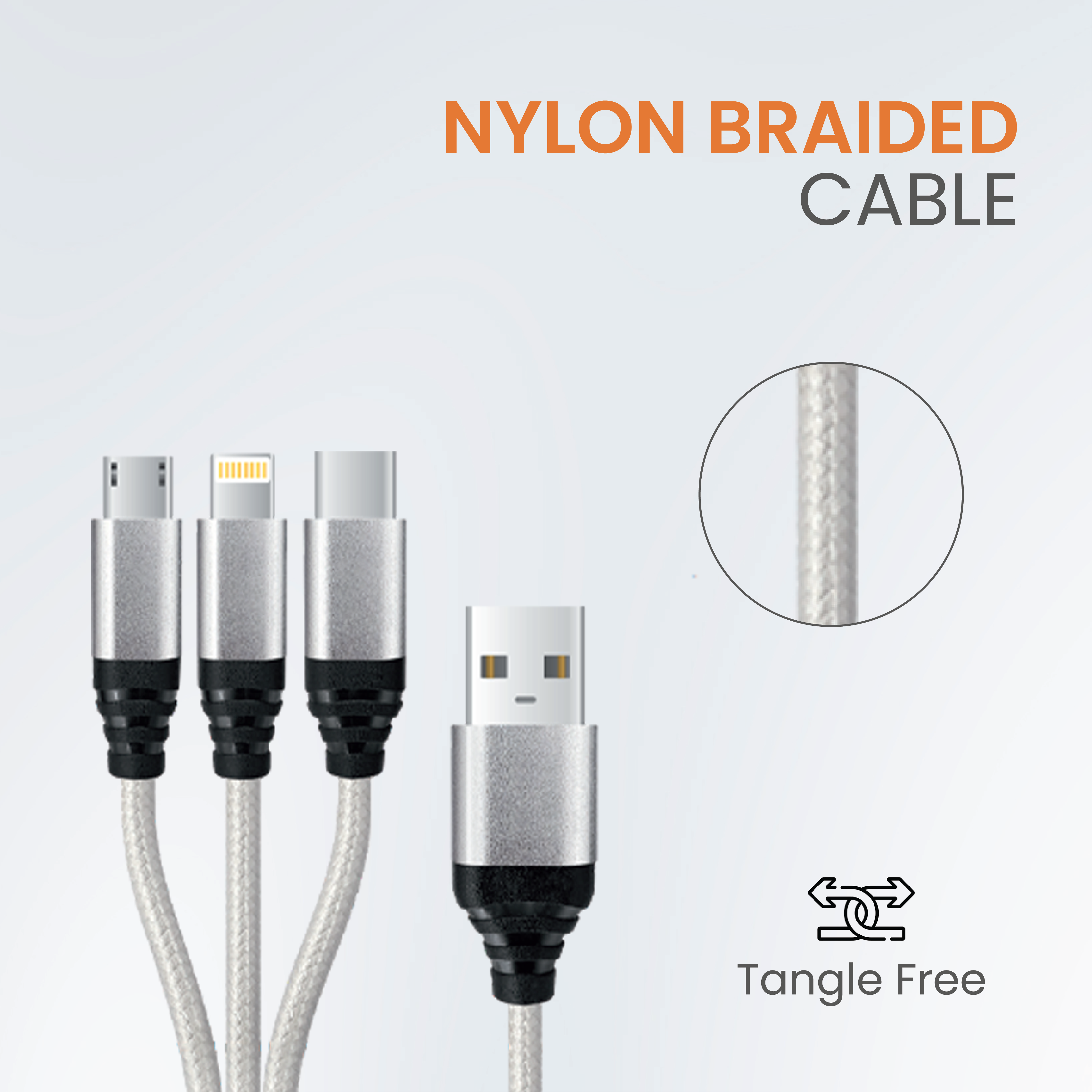 JC SSPEEDY GO 3-in-1 Braided Cable (65W)