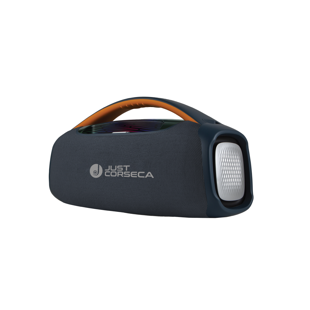 JUST CORSECA SUPERBOOM 200W Bluetooth Portable Speaker | Wireless Microphone | 15,000mAh Battery | 10H Playtime | TWS, USB, TF, Aux Connectivity | 6.5mm Wired Mic Port