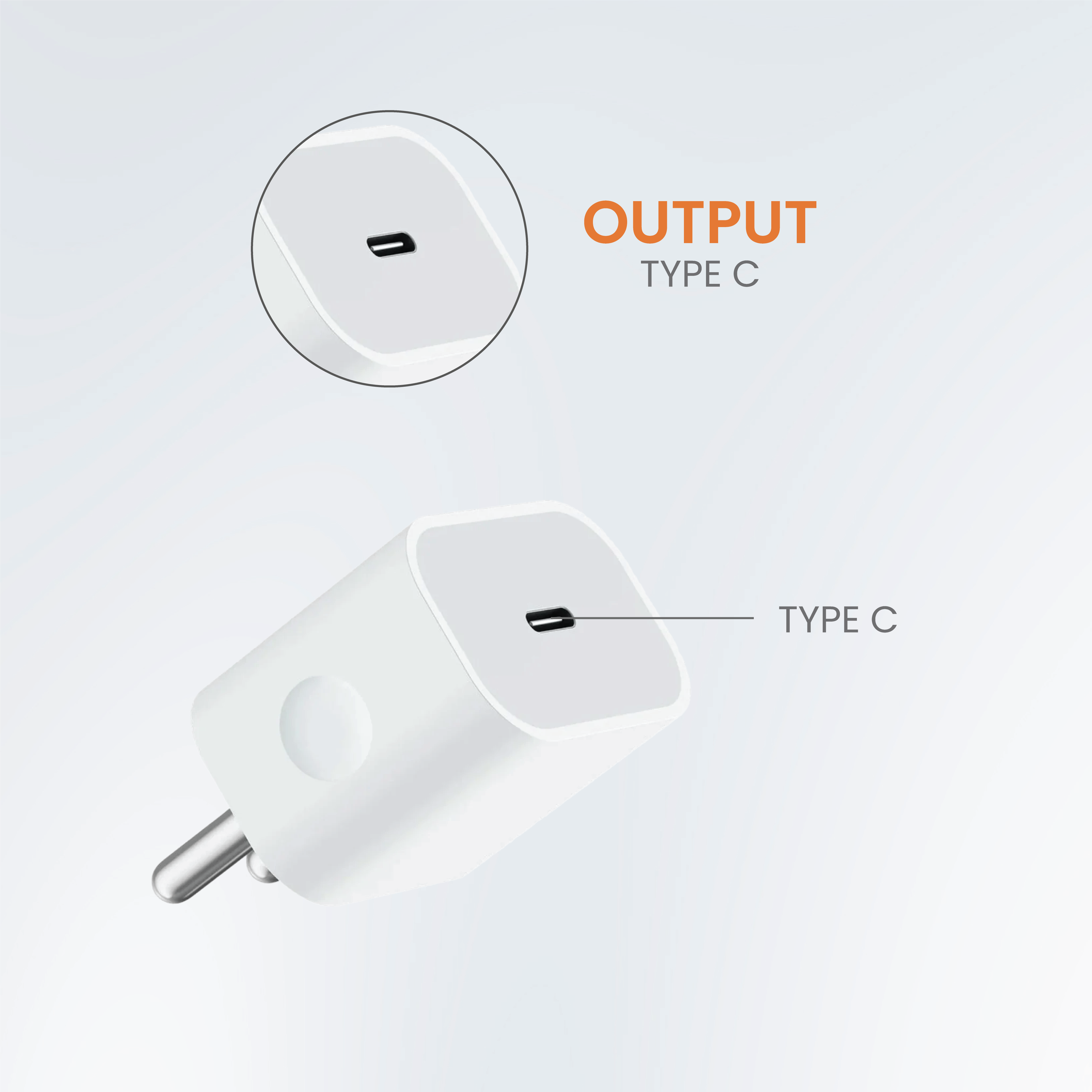 JUST CORSECA JST944 SSPEED RISE PD 25W Single USB Charger with Cable | Ultra-Fast Charging & Smart Power Delivery | Safe & Reliable (Overheat, Short Circuit, Overcharge, Over-Voltage Protection) | AC 100-264V Input | Fast Charging for PD-Enabled Devices