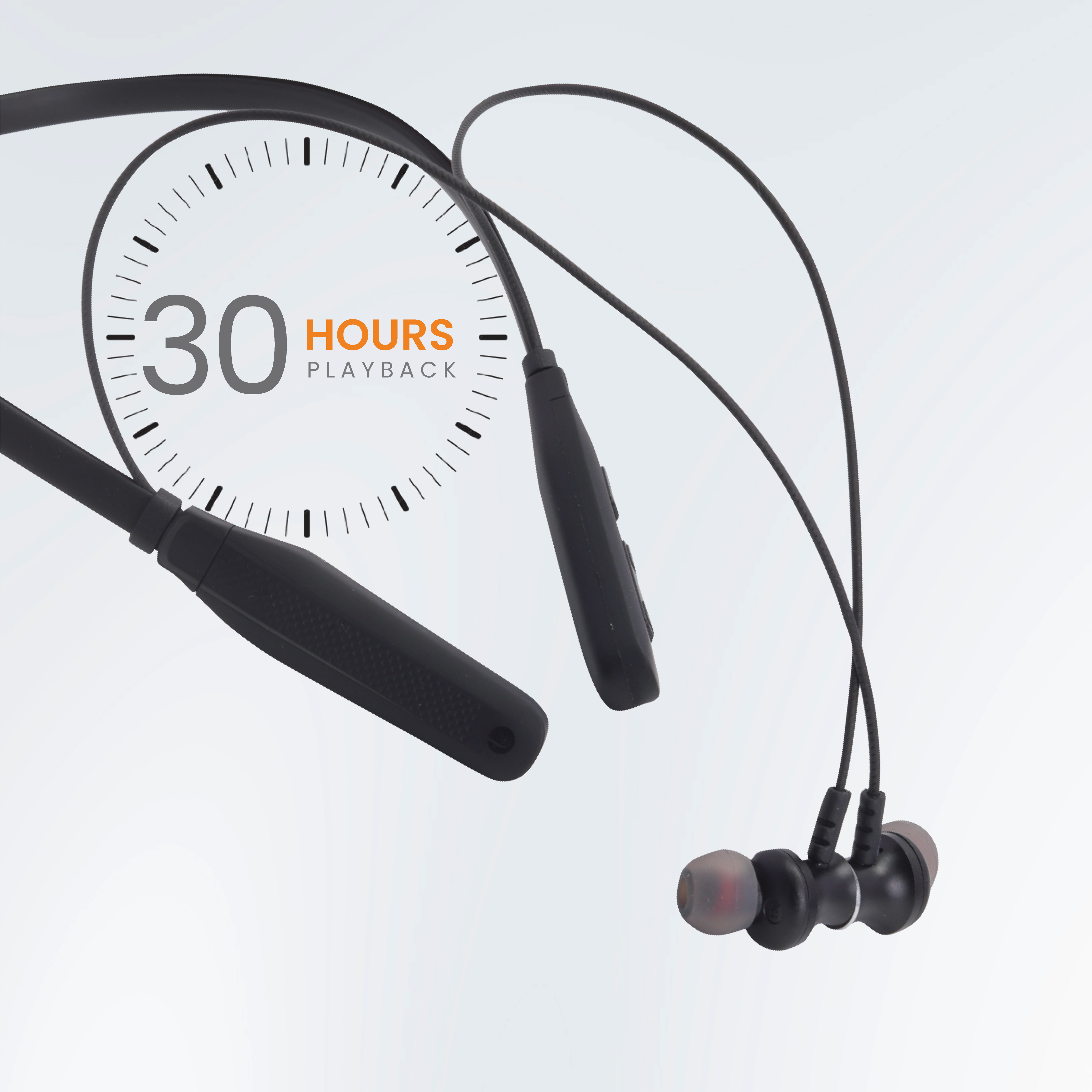 JUST CORSECA Stallion Sky Neckband Bluetooth V5.3 | 30H Playback | Fast Type-C Charging | A2DP & HFP Support | IPX3 Rating | 30 Days Standby | Protective Panel