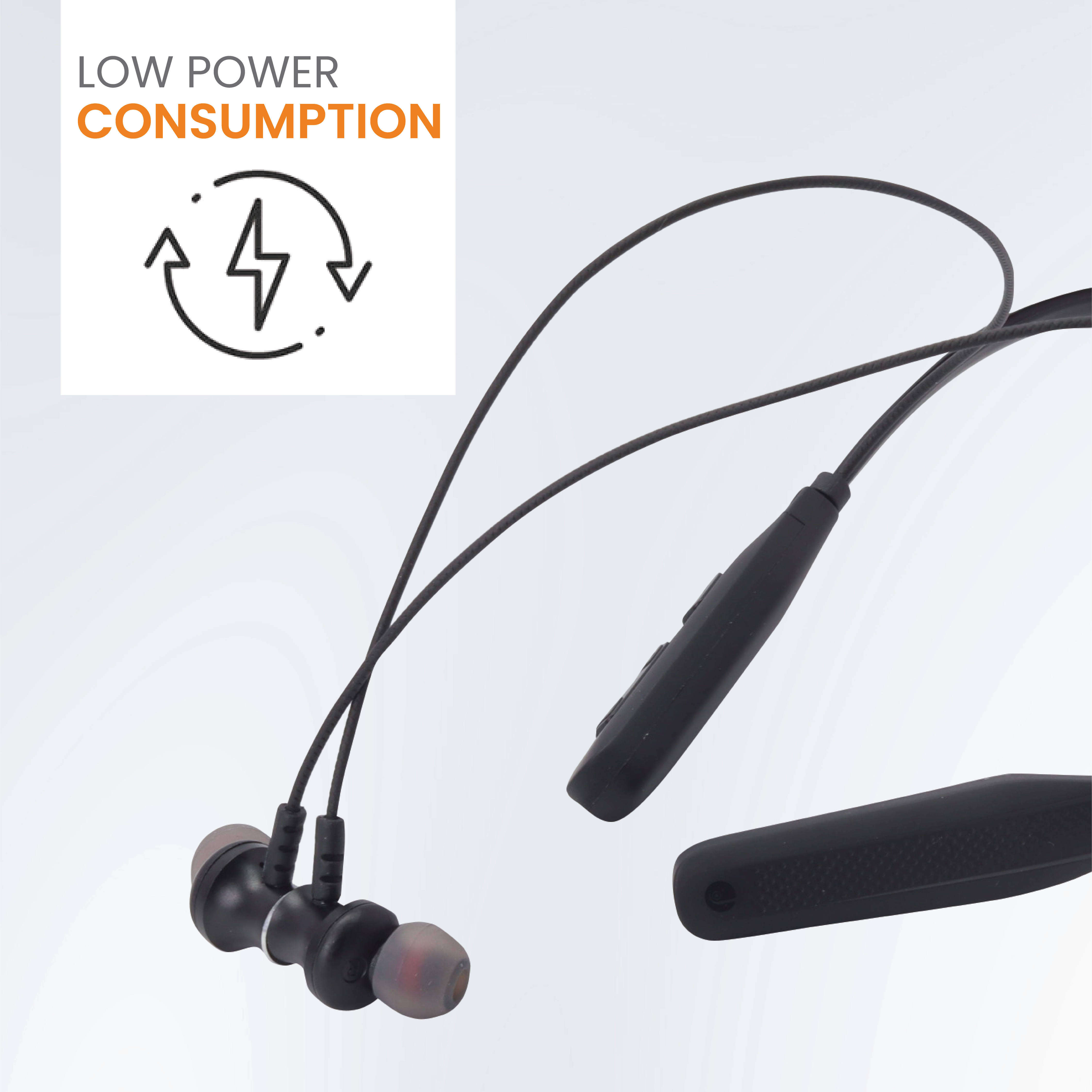 JUST CORSECA Stallion Sky Neckband Bluetooth V5.3 | 30H Playback | Fast Type-C Charging | A2DP & HFP Support | IPX3 Rating | 30 Days Standby | Protective Panel