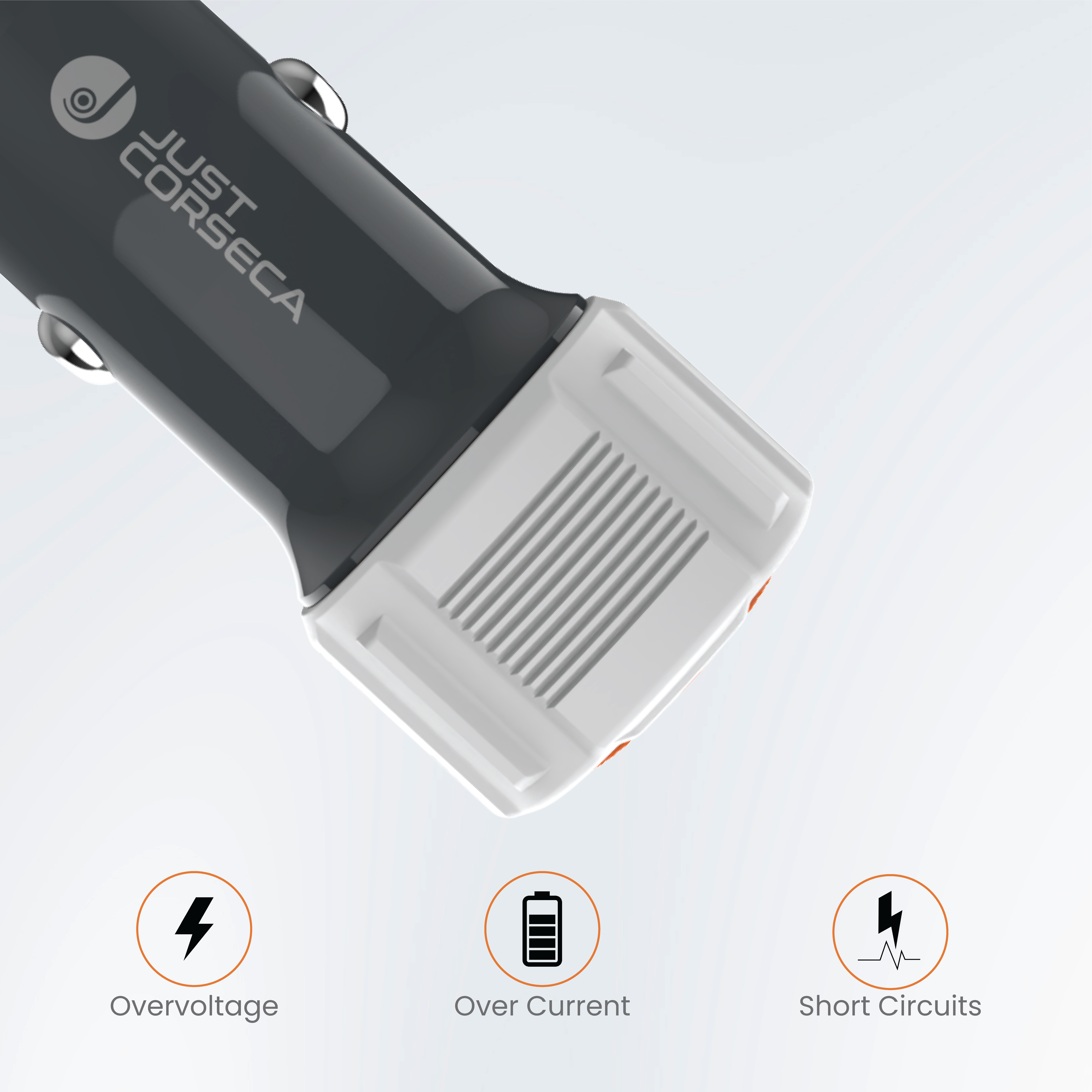 JC SSPEED A-C20 20W Car Charger (White, No Cable)