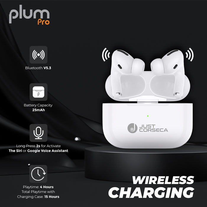 JUST CORSECA Plum Pro Wireless Powerbuds